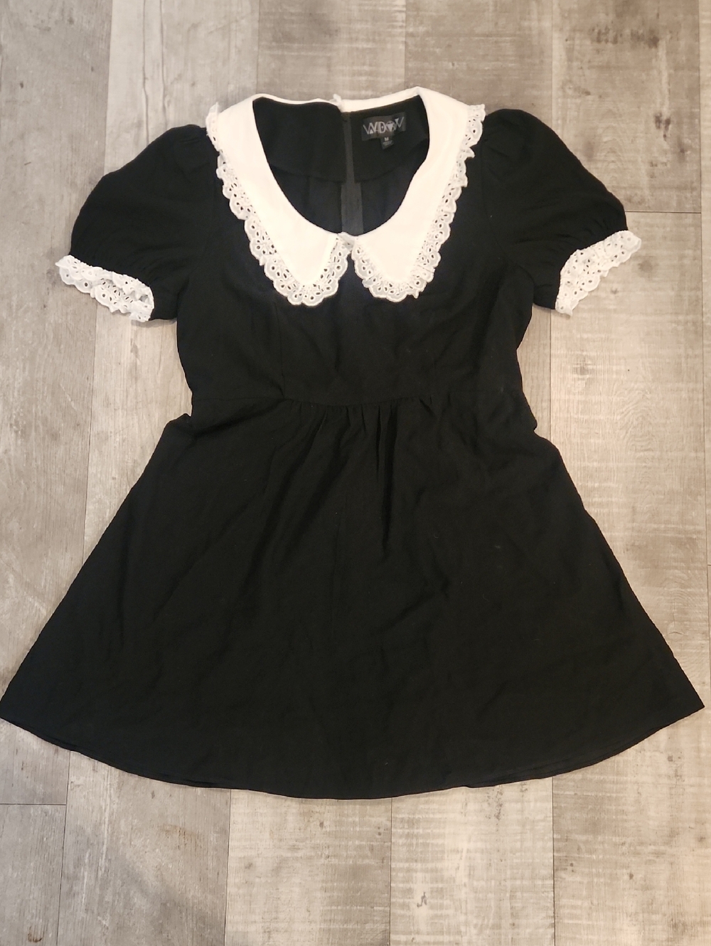 Black Dress with White Peter Pan Collar